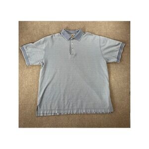 Ben Hogan Mens Blue Pindot‎ Short Sleeve Golf Polo Shirt Size M Vintage BH Logo